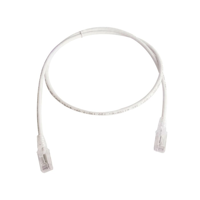 Patch Cord MC6 Modular Cat6 UTP, CM/LS0H, 3ft, Color Blanco, Versión Bulk (Sin Empaque Individual)