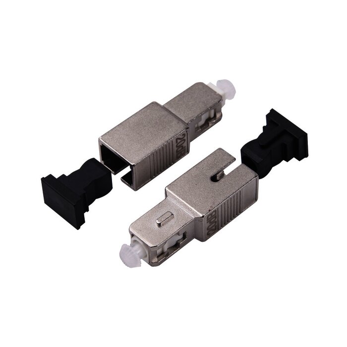 Atenuador óptico macho-hembra con conector SC/UPC de 15dB para fibra Monomodo