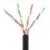 Bobina de 1000 ft ( 305 m ) Cat5e con gel para exterior, color Negro, para aplicaciones en sistemas de redes de datos y cableado estructurado.Uso intemperie.