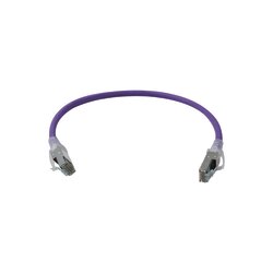 Patch Cord Z-MAX Cat6A S/FTP, CM/LS0H, 1ft, Color Violeta, Versión Bulk (Sin Empaque Individual)