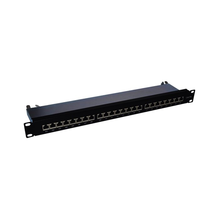 Patch panel blindado de 24 puertos Cat6A