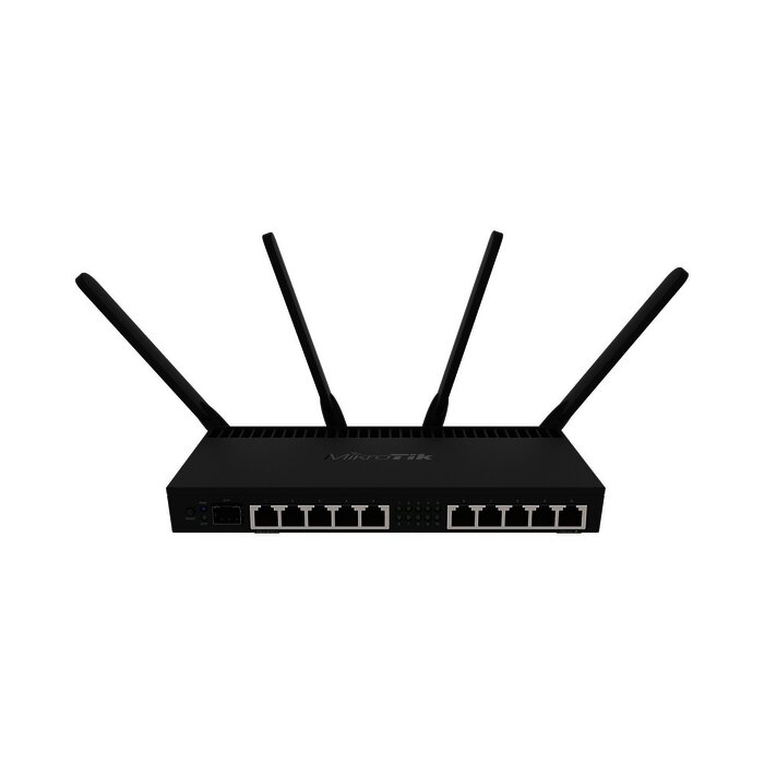 Router con Wi-Fi 4x4 MU-MIMO, hasta 2 watts de potencia, antenas de 3 dBi, 10 puertos Gigabit, 1 Puerto SFP+