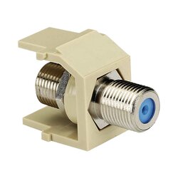 Módulo Acoplador Coaxial Tipo F, Keystone, de 75 Ohms, 3.0 GHz, Color Blanco Mate