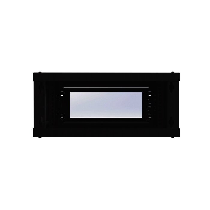 Gabinete para Montaje en Pared, Puerta de Cristal, Cuerpo Fijo con Rack 19" de 4 Unidades
