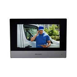 Monitor IP Touch Screen 7" para Videoportero IP Modular / Vídeo en Vivo / PoE Estándar / Apertura Remota / Llamada Entre Monitores / Audio de dos vías / Policarbonato