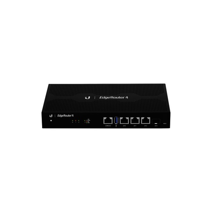 EdgeRouter 4, con 3 puertos 10/100/1000 Mbps + 1 puerto SFP, con funciones avanzadas de ruteo