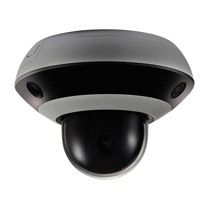Mini Panovu 2 Megapixel / 1 PTZ 4X Zoom + 3 Lentes Panorámicos 360° / H.265 / 10 mts IR / Uso en Interior / dWDR / Soporta microSD