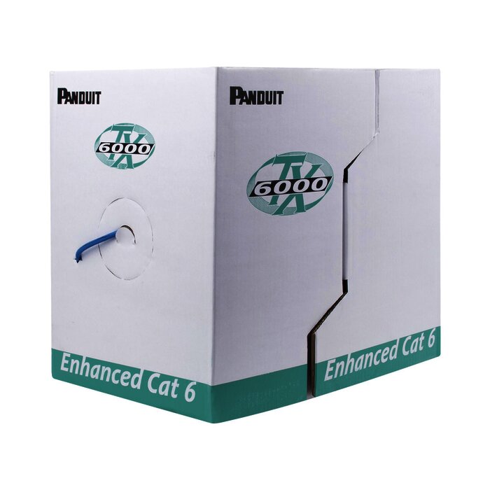 Bobina de Cable UTP 305 m. de Cobre, Pan-Net, Reelex, Azul, Categoría 6 Mejorado (23 AWG), PVC (CMR, Riser), de 4 pares