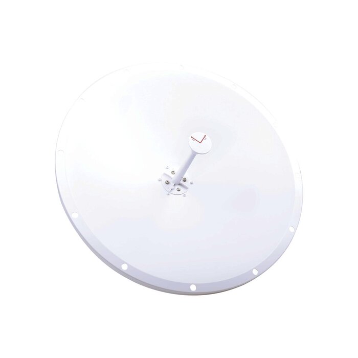 Antena Direccional, Frecuencia extendida de (4.8 - 6.5 GHz), ganancia 28 dBi, conectores N-Macho, dimensiones (2 ft), slant de (45° y 90°), incluye jumpers y montaje