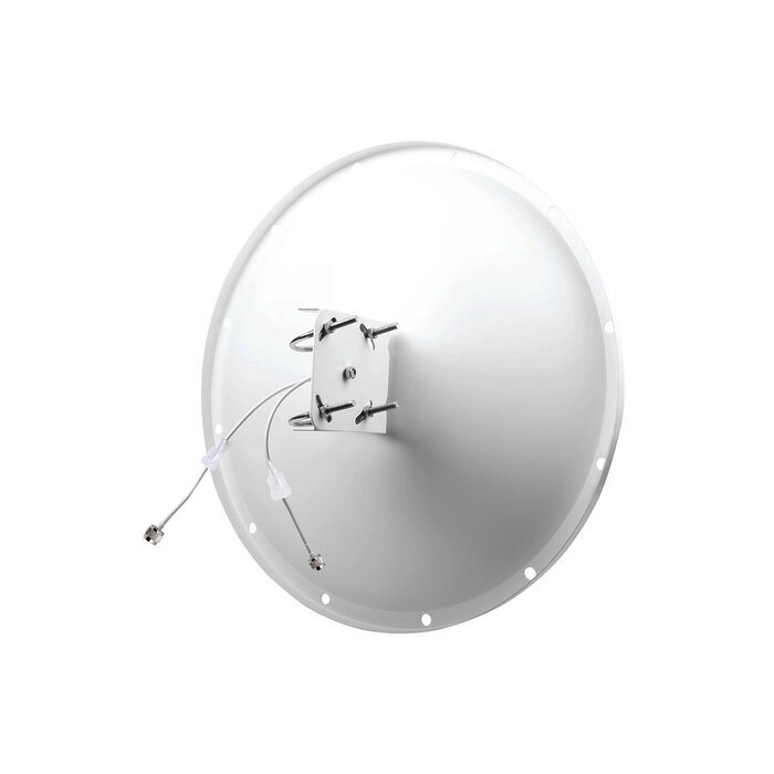 Antena Direccional, Frecuencia extendida de (4.8 - 6.5 GHz), ganancia 28 dBi, conectores N-Macho, dimensiones (2 ft), slant de (45° y 90°), incluye jumpers y montaje