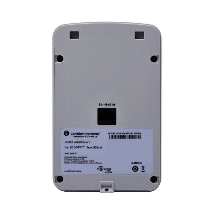 Access Point WiFi cnPilot e425H Indoor Wall Plate, doble banda, Wave 2, antena beamforming, 2 puertos de salida (1x PoE Gigabit y 1x Ethernet Gigabit)