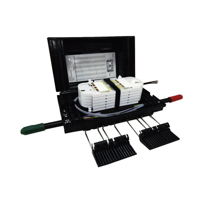 Caja de Empalme de Fibra Óptica, Exterior IP65, Hasta 144 Empalmes