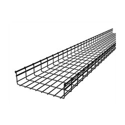 Charola tipo malla 116/400 mm, con acabado Electro Zinc, hasta 738 cables Cat6, tramo 3 m
