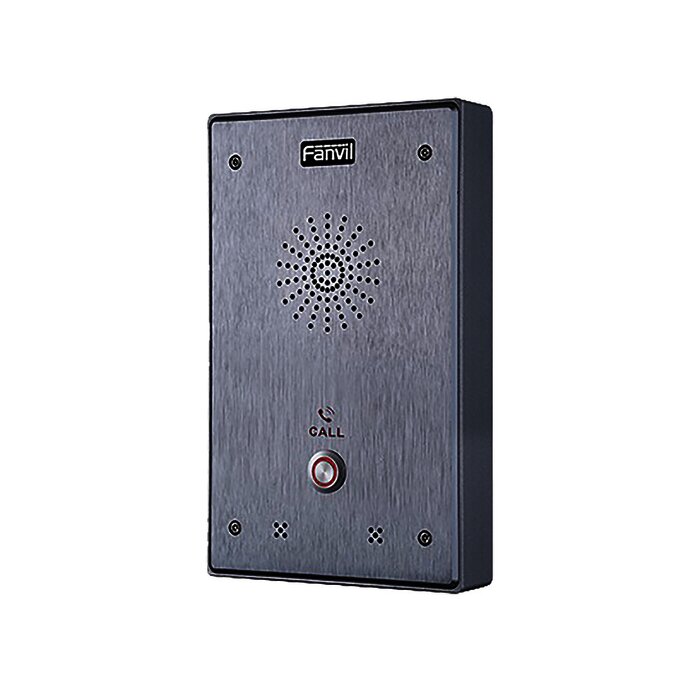 Intercomunicador IP, 2 líneas SIP, 2 relevadores con botón para llamada, anti-vandálico, IP65 e IK10, PoE