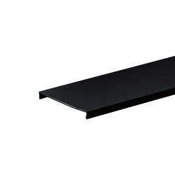 Tapa para Canaleta Ranurada de 1 in de Ancho, 1828.8 mm de Largo, Color Negro