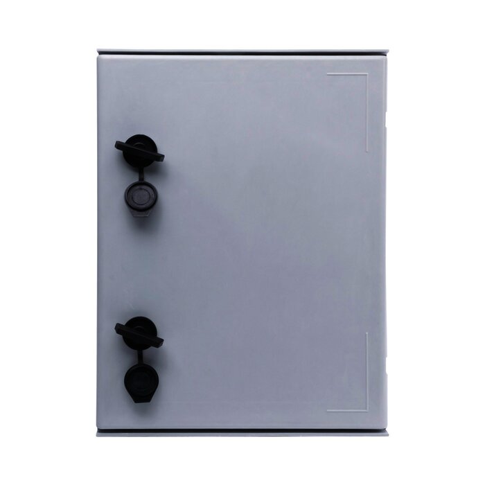 Gabinete de Poliéster IP66 Uso en Intemperie (300 x 400 x 200 mm) con Placa Trasera Interior (Incluye Chapa y Llave).