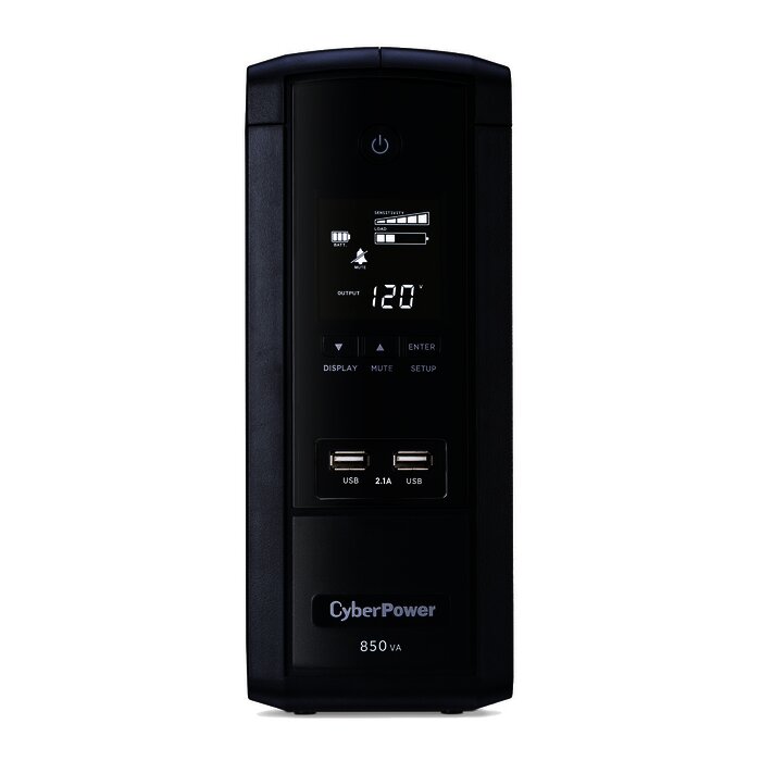 UPS de 850 VA/510 W, Topología Línea Interactiva, Entrada 120 Vca NEMA 5-15P, Tipo Torre, Con 10 Tomas NEMA 5-15R, 5 años de garantía