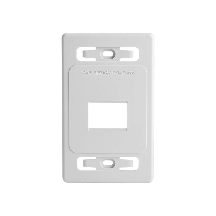 Placa de pared modular MAX, de 2 salidas, color blanco, version bulk (Sin Empaque Individual)