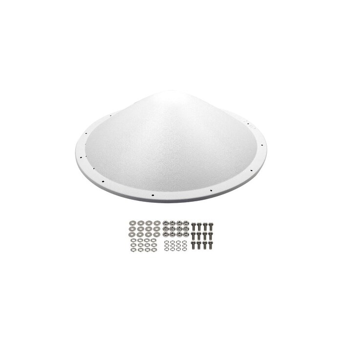 Kit de Antena y radomo, ganancia de 28 dBi, rango de frecuencia extendida (4.9 a 6.5 GHz), conectores N-Macho, incluye jumper, distancia de hasta 15 km