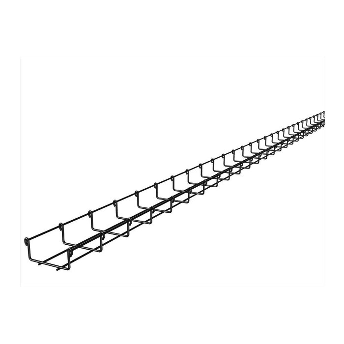 Charola tipo malla 33/100 mm con acabado Electro Zinc, hasta 52 cables Cat6, tramo 3m