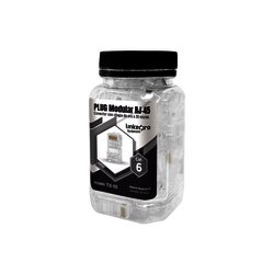 Bote con 100 Piezas de Plug Modular RJ45 Cat6 sin blindaje, chapado de oro a 30 micras para durabilidad extrema