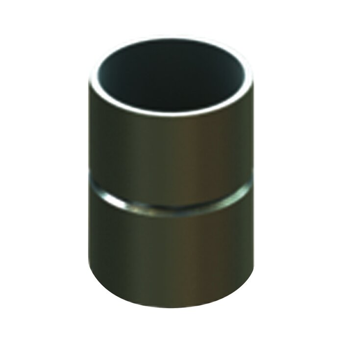 Cople 1" (25mm) sin tornillo pared delgada galvanizado etiqueta verde