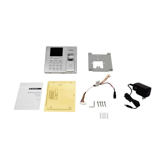 Terminal de Control de Acceso y Asistencia compatible con APP Hik-Connect (P2P) / Lectura de Huella y de Tarjetas EM / Soporta hasta 1000 Huellas / Relevador para Chapa / Software iVMS4200