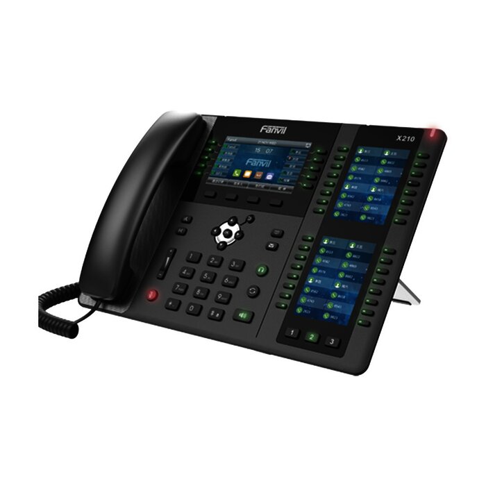 Teléfono empresarial IP hasta 20 lineas SIP, 106 botones DSS, con Bluetooth integrado para diademas, puertos Gigabit, soporta recepción video, PoE