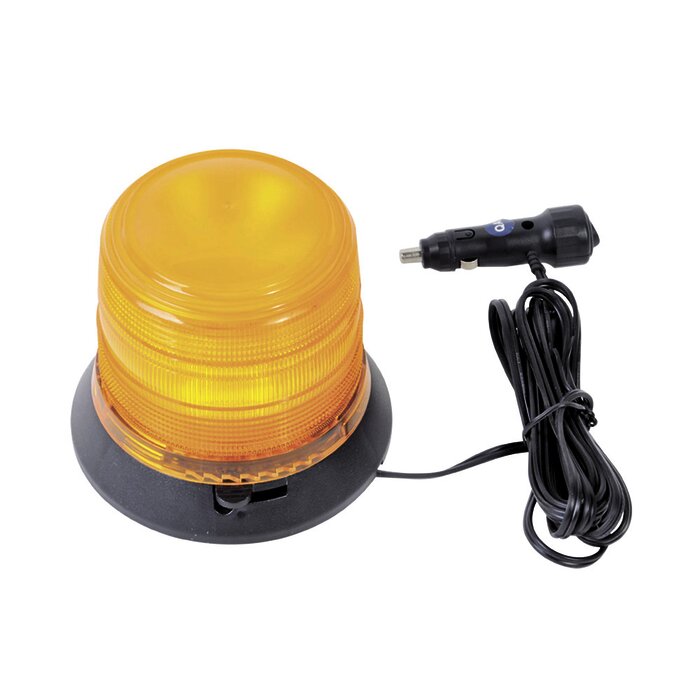 Burbuja Brillante de 6 LEDs, Color Ámbar con Montaje Magnético