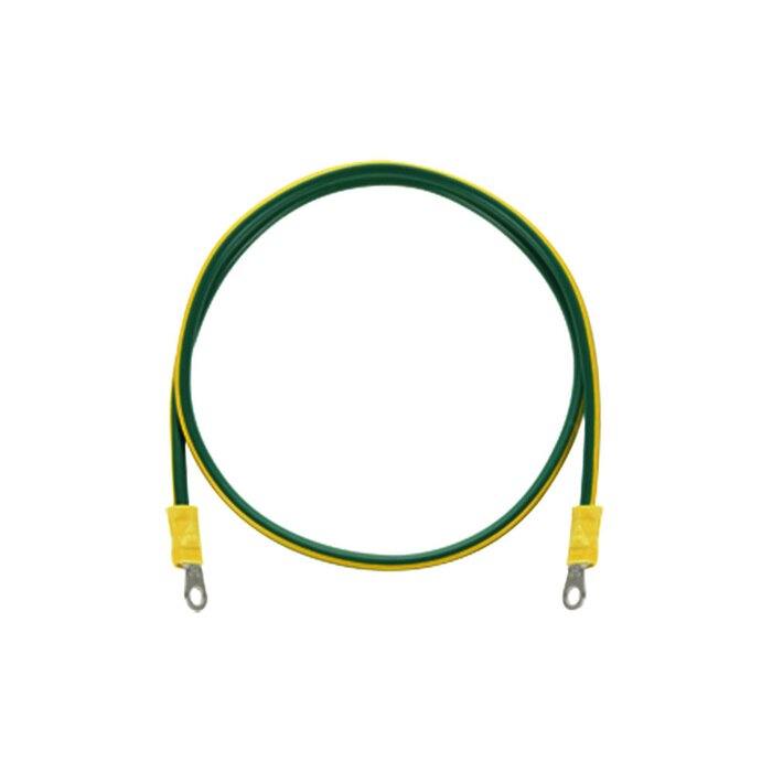Jumper para Puesta a Tierra con Cable 8 AWG con Conectores de Ojo de 50 cm.