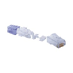Plug RJ45 Cat6, Para Cable UTP de Calibre 23-24 AWG, Chapado en Oro de 50 micras, Bolsa de 100 piezas