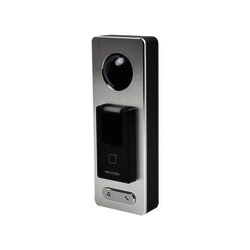 2 EN 1 / Lector Biométrico con Función de Videoportero Incluida/ Llamada a APP de Smartphone Hik-Connect P2P (No requiere monitor) / IP65 / Soporta Tarjetas - Huellas - Códigos QR / Cámara 2 MP Compatible con DVRs y NVRs
