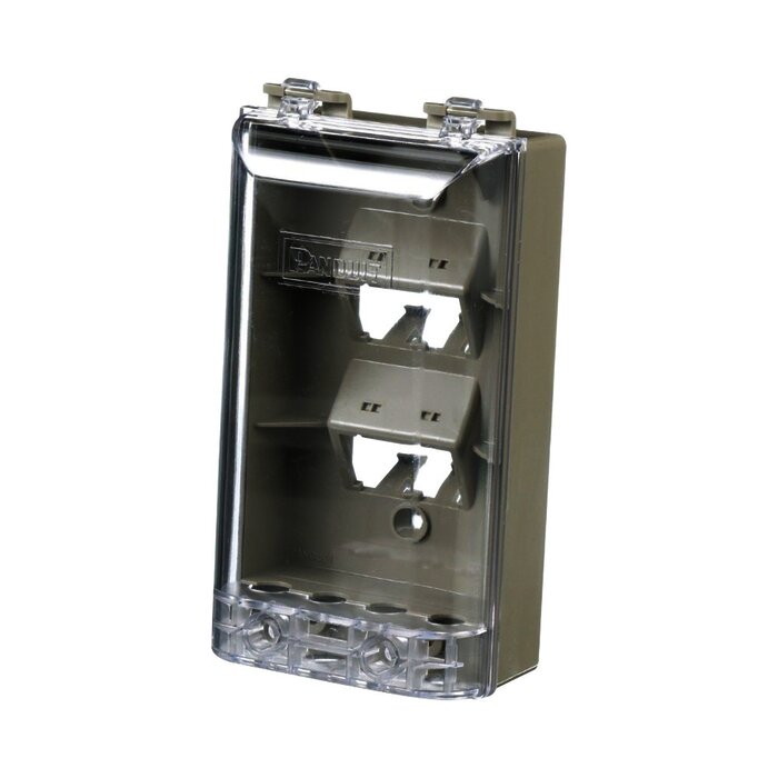 Placa de Pared Vertical, resistente al agua, acepta cuatro modulos Mini-Com