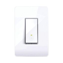 Interruptor Inteligente Wi-Fi, 100 - 120V~, 50/60Hz, 15.0A, compatible con Amazon Alexa y Google Assistant, color blanco.