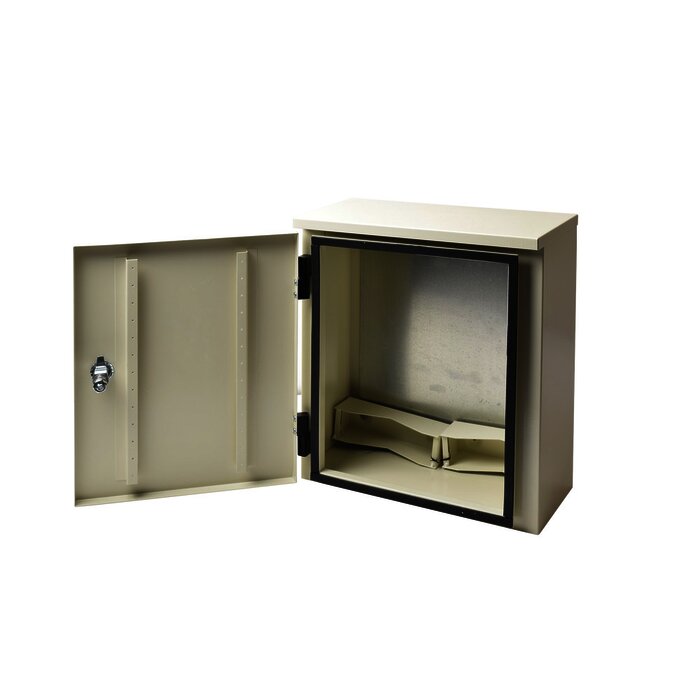 Gabinete de Exterior con Preparación para Instalación en Muro o Poste (355 X 406 X 170 mm).