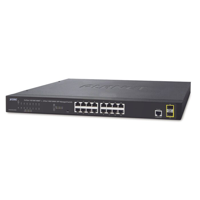 Switch Administrable Capa 2 de 16 puertos 10/100/1000T + 2 puertos SFP 100/1000X