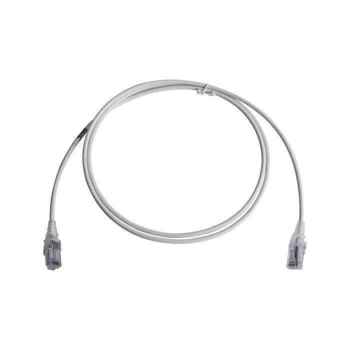 Patch Cord MC6 Modular Cat6 UTP, CM/LS0H, 5ft, Color Blanco, Diámetro Reducido (28AWG)