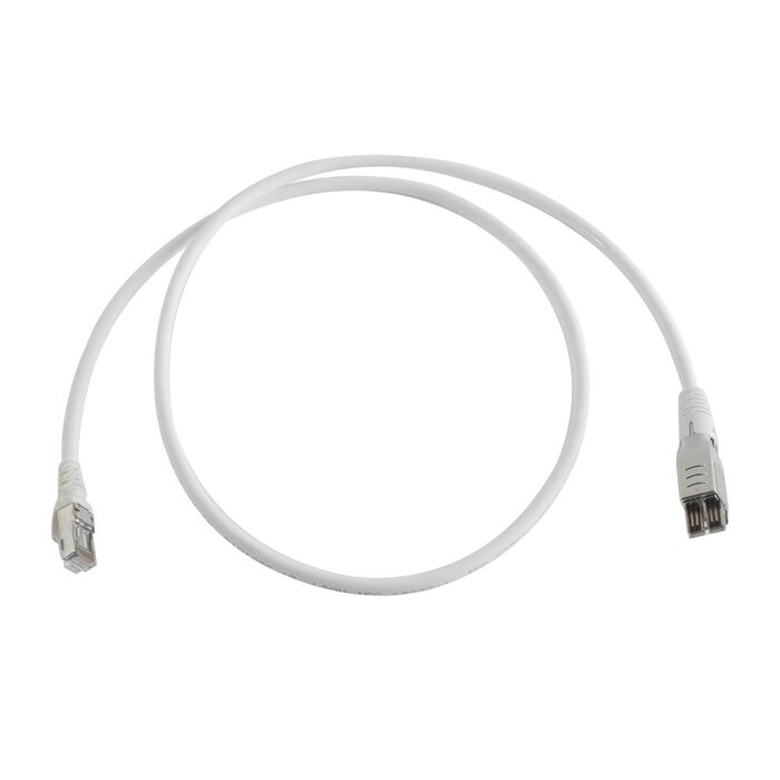 Patch Cord TERA Cat6A 1/10G Ethernet, de 4 pares y conector modular, LS0H, Color Marfil, 1m