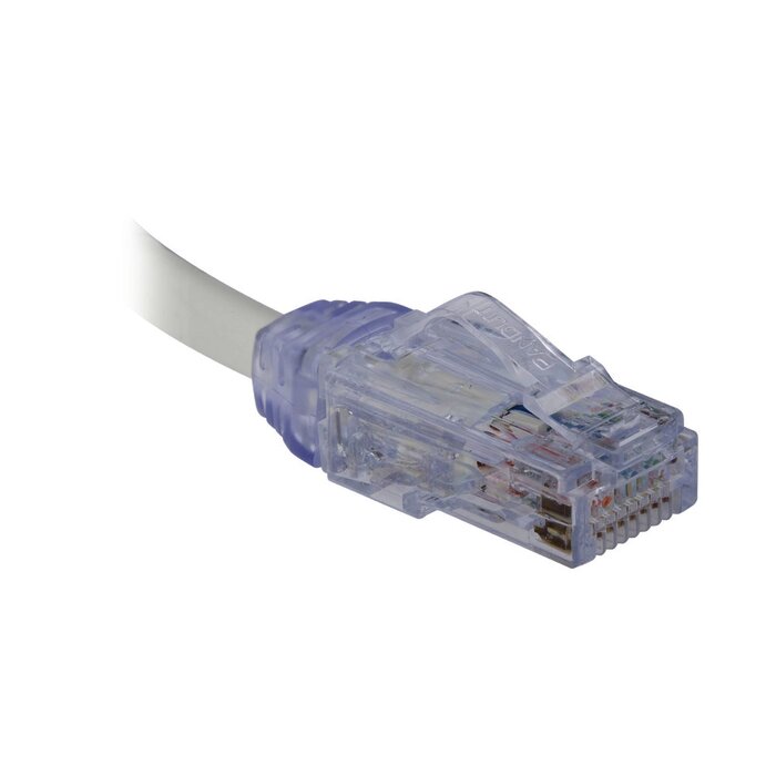 Cable de Parcheo UTP, Cat6A, Diámetro Reducido (28 AWG), CM/LSZH, Color Blanco Mate, 8in (20.3cm)
