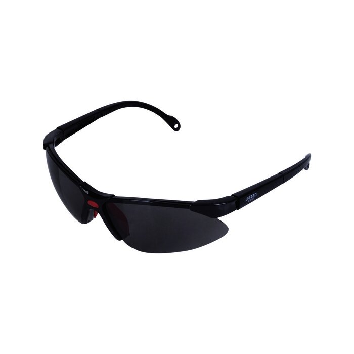 Lentes de seguridad modelo "Orión" negro, armazón de plástico.