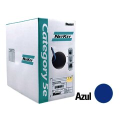 Bobina de Cable UTP de 305 m. de Cobre, NetKey, Azul, Categoría 5e (24 AWG), Riser (CMR), de 4 Pares