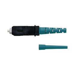 Conector de Fibra Óptica SC Simplex OptiCam, Multimodo 50/125 OM3/OM4, Pre-pulido, Color Aqua