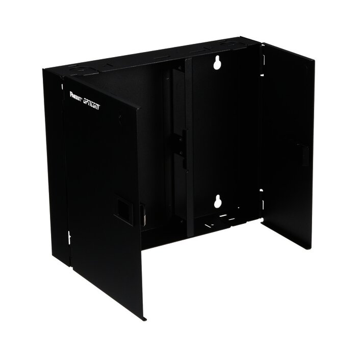 Caja de Conexión de Fibra Óptica, Para Montaje en Pared, Acepta 2 Placas FAP o FMP, Hasta 48 Fibras, Color Negro