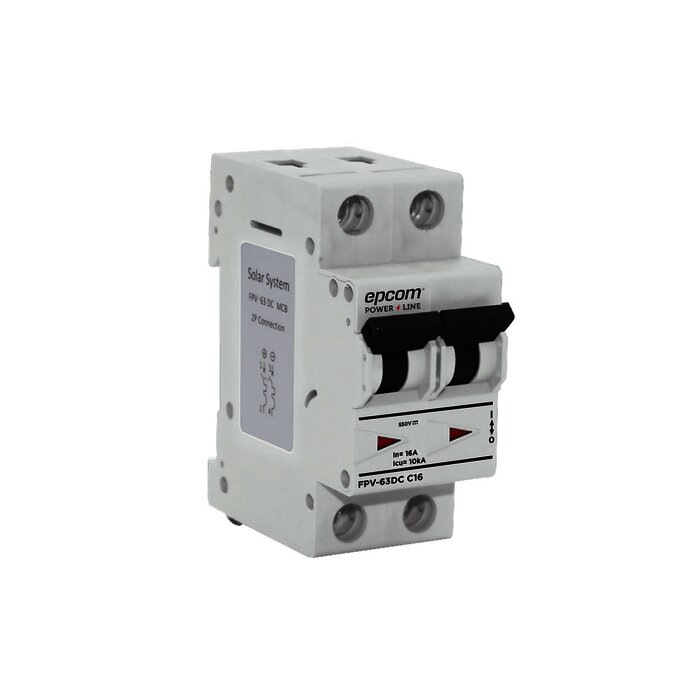 Protección térmica de corriente directa para aplicación fotovoltaica, 2P, 16A, 800 VCD