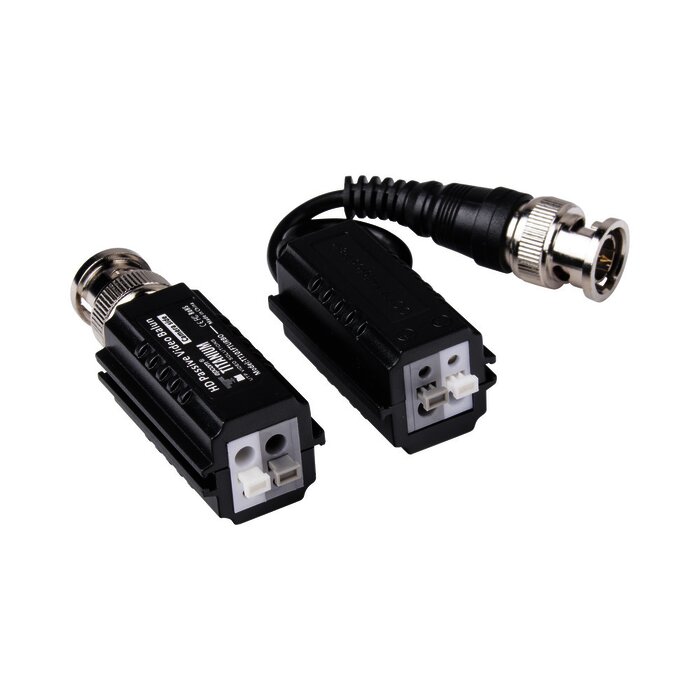 Kit de Transceptores (Baluns) TurboHD Hasta 4K / 5 MP / HD-TVI/HD-CVI/AHD/CVBS / Conector 100% COBRE / Con Cable RF Blindado