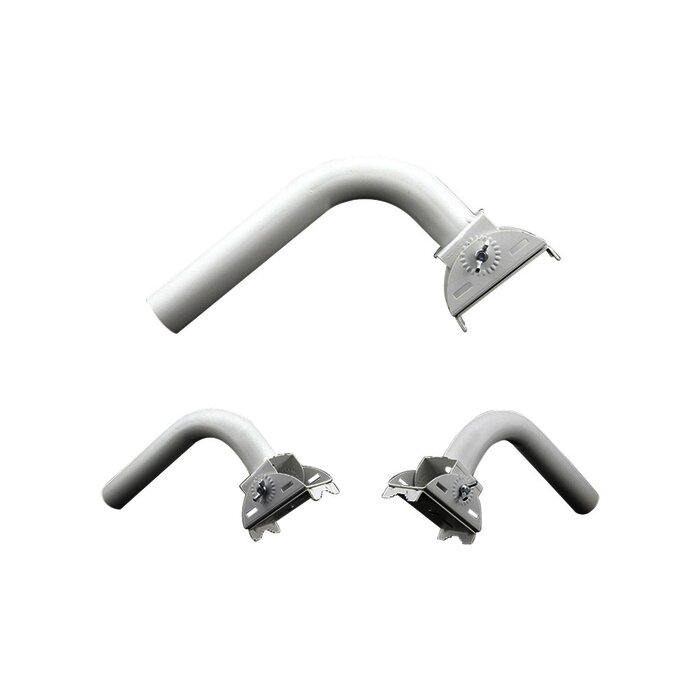 Montaje universal flexible para instalación en poste o pared, compatible con equipos Ubiquiti, Mimosa, Cambium y Altai