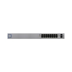Switch UniFi administrable de 18 puertos (16 Gibabit PoE+ 802.3at/af y pasivo 24V + 2 SFP) 150 Watts