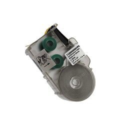 Casete de etiquetas de vinilo, cinta continua, color negro sobre blanco, 25.4 mm de Ancho x 7.6 metros de largo