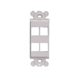 Marco de Módulo Dúplex, Para Placas Frontales Estándar GFCI, Acepta 4 Módulos Keystone, Color Blanco