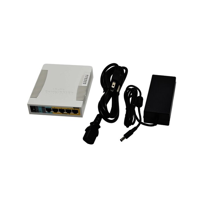 Switch Mikrotik 5 puertos PoE (Pasivo) Gigabit Ethernet y 1 SFP